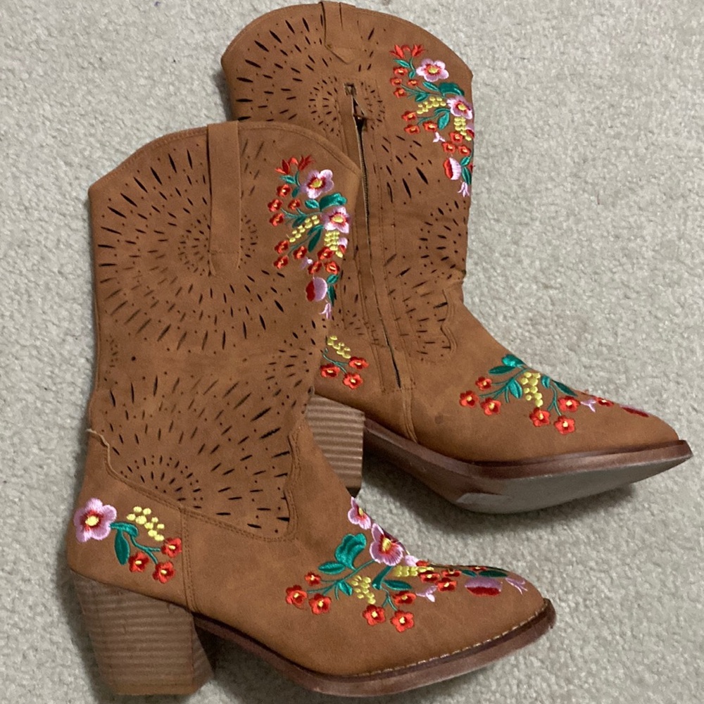 Embroidered boots